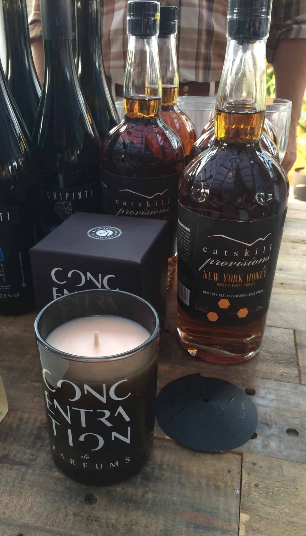 Concentration de Parfums Allegedly Rose Candle that was paired with Catskill Provisions Honey Whiskey